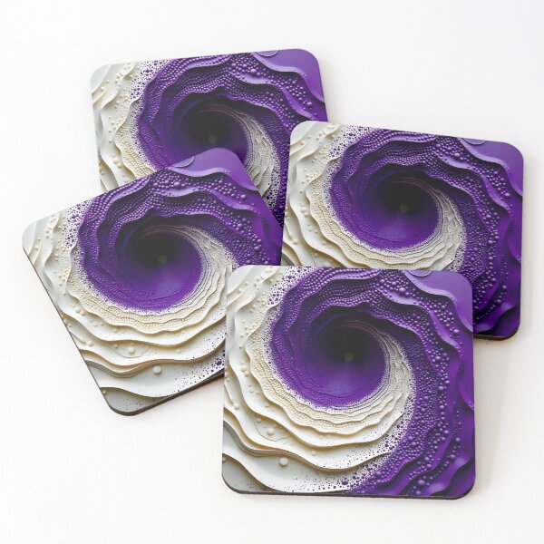 Item preview, Purple and White Abstract Swirl designed and sold by Vicky Brago-Mitchell®.