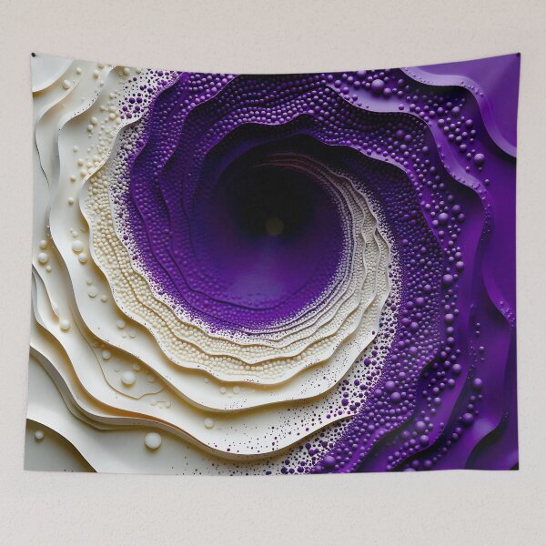 Item preview, Purple and White Abstract Swirl designed and sold by Vicky Brago-Mitchell®.