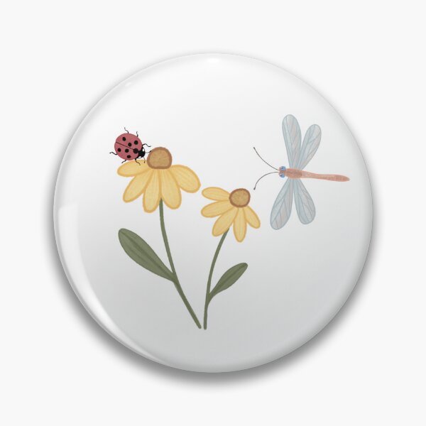 Item preview, Hand-Drawn Wildflowers, Dragonfly & Ladybug designed and sold by WEBiC-ART Creative Studio.