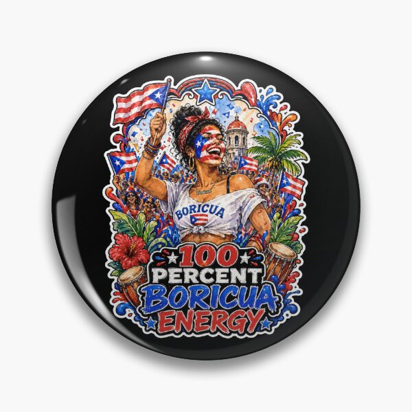 Item preview, 100 Percent Boricua Energy Puerto Rican Flag Pride designed and sold by No Limits T-Shirts.