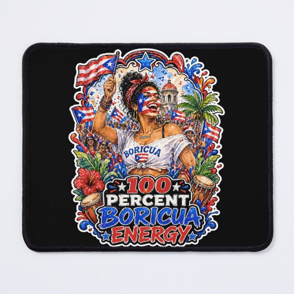 Item preview, 100 Percent Boricua Energy Puerto Rican Flag Pride designed and sold by No Limits T-Shirts.