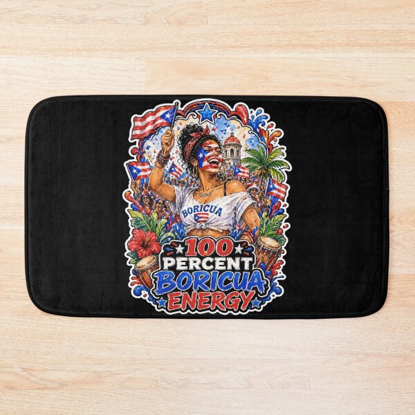 Item preview, 100 Percent Boricua Energy Puerto Rican Flag Pride designed and sold by No Limits T-Shirts.