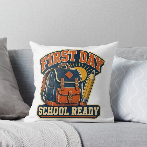 Aperçu de l'œuvre First Day of School Shirt Vintage Backpack Badge créée et vendue par Freshloop Studio | Whimsical Vintage Art.