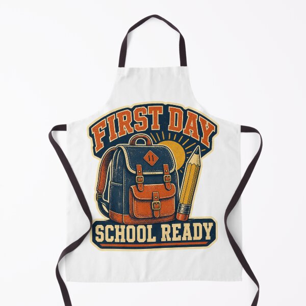 Item preview, First Day of School Shirt Vintage Backpack Badge designed and sold by Freshloop Studio | Whimsical Vintage Art.