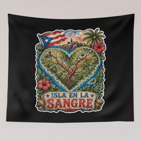 Item preview, Puerto Rico Heart Map Boricua Flag Design designed and sold by No Limits T-Shirts.