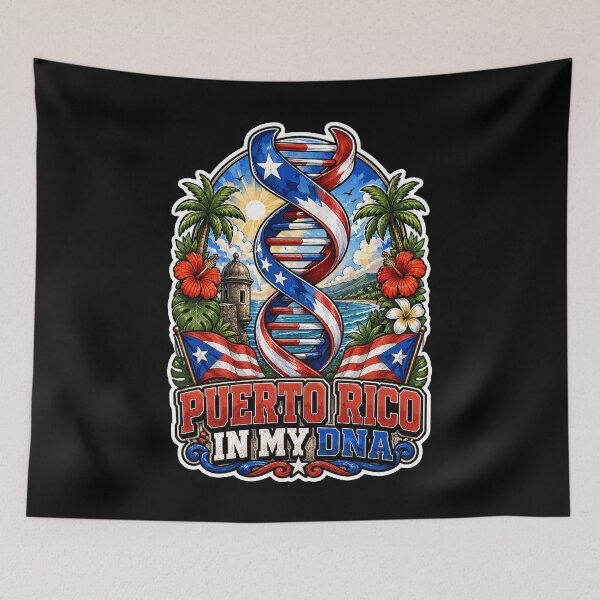 Item preview, Puerto Rico In My DNA Flag Heritage Boricua Pride designed and sold by No Limits T-Shirts.