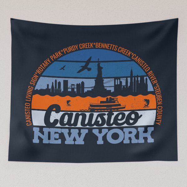 Item preview, Canisteo New York Sunset Retro Vintage Local Pride Logo designed and sold by CRHPOD20.