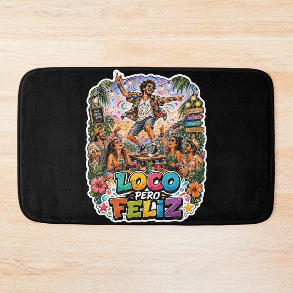 Item preview, Loco Pero Feliz Crazy Happy Spanish Party Vibes designed and sold by No Limits T-Shirts.