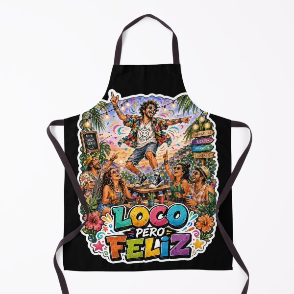 Item preview, Loco Pero Feliz Crazy Happy Spanish Party Vibes designed and sold by No Limits T-Shirts.