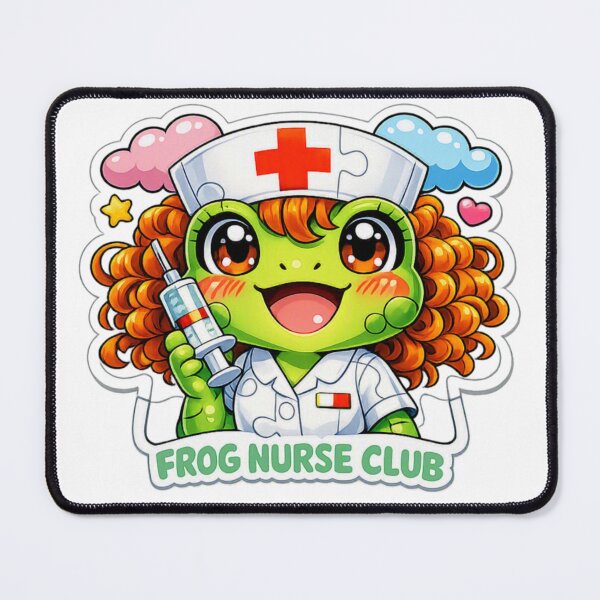 Item preview, Frog Nurse Club – Kawaii Frog Sticker Series designed and sold by ARTERAMIX.