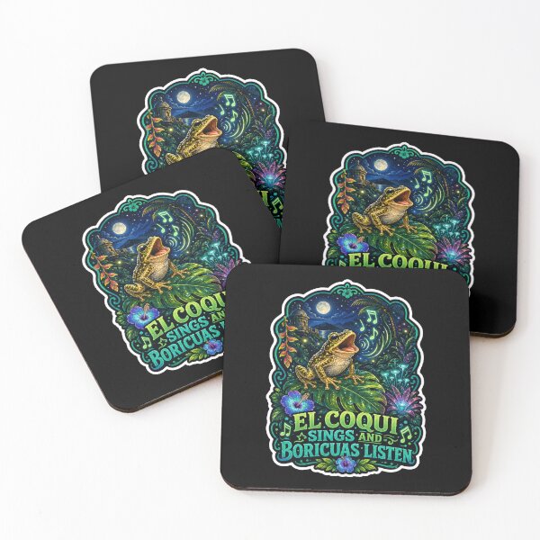 Item preview, El Coqui Sings Boricuas Listen Puerto Rico Frog designed and sold by No Limits T-Shirts.