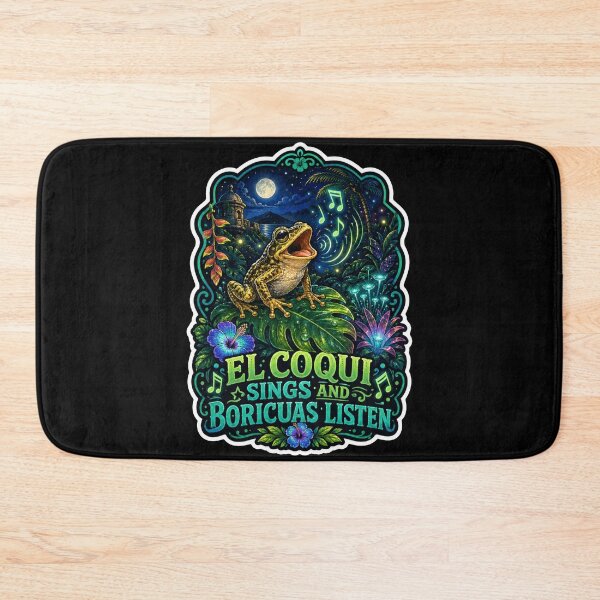 Item preview, El Coqui Sings Boricuas Listen Puerto Rico Frog designed and sold by No Limits T-Shirts.