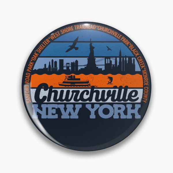 Item preview, Churchville New York Sunset Retro Vintage Local Pride Logo designed and sold by CRHPOD20.