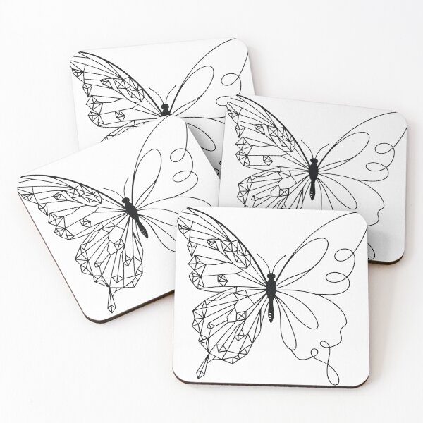 Item preview, Geometric and Organic Split Butterfly Line Art - Dual Aesthetic Graphic - Minimalist Tattoo Style designed and sold by BestChoiceService.