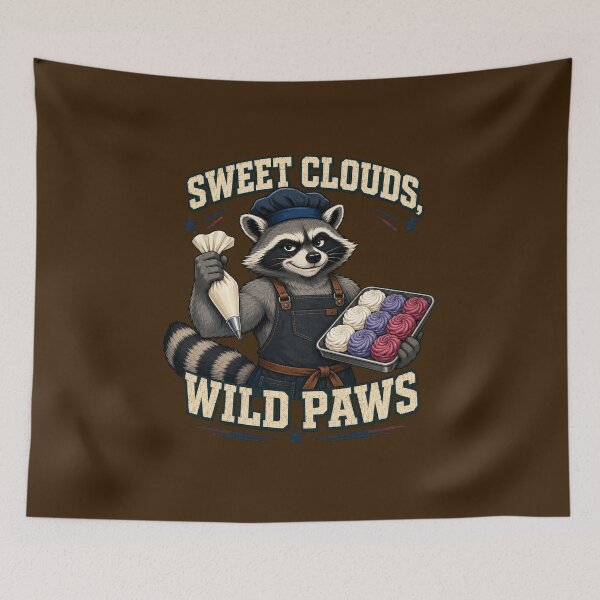 Item preview, Sweet Clouds, Wild Paws Marshmallow Baker Raccoon designed and sold by Kolibra.