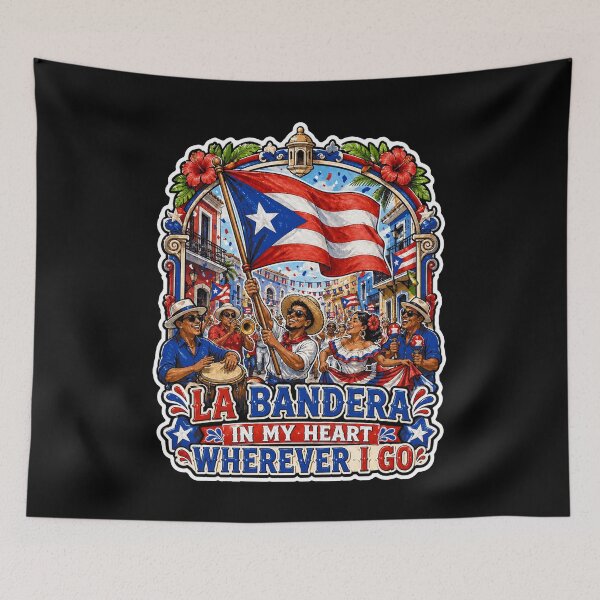 Item preview, Puerto Rico La Bandera In My Heart Flag Design designed and sold by No Limits T-Shirts.