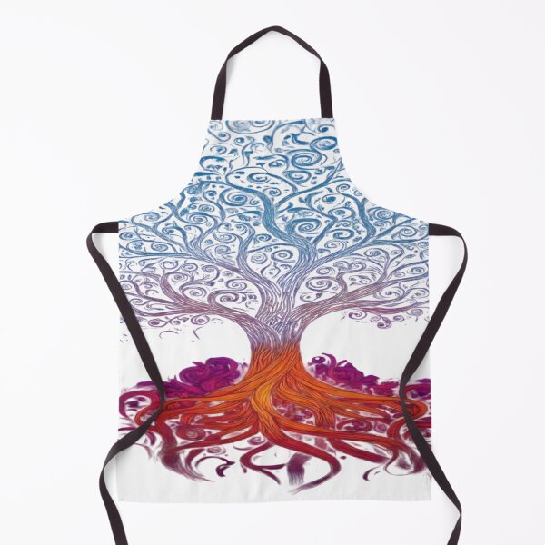 Item preview, The Tree That Connects Earth to Heaven, Spiritual Tree of Life - Red Roots and Blue Spiral Crown designed and sold by RAYBIL.