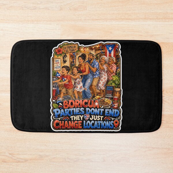 Item preview, Boricua Parties Don't End Puerto Rico Family Fun designed and sold by No Limits T-Shirts.