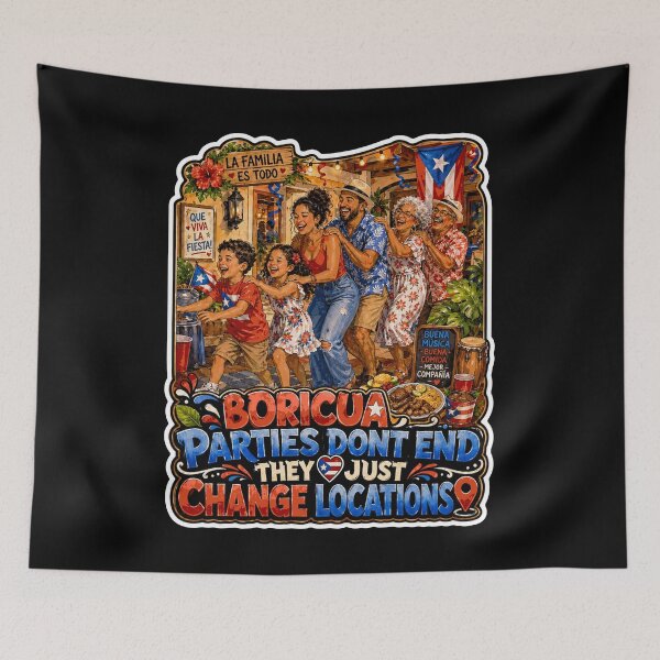 Item preview, Las fiestas boricuas no terminan con la diversión familiar en Puerto Rico. designed and sold by No Limits T-Shirts.