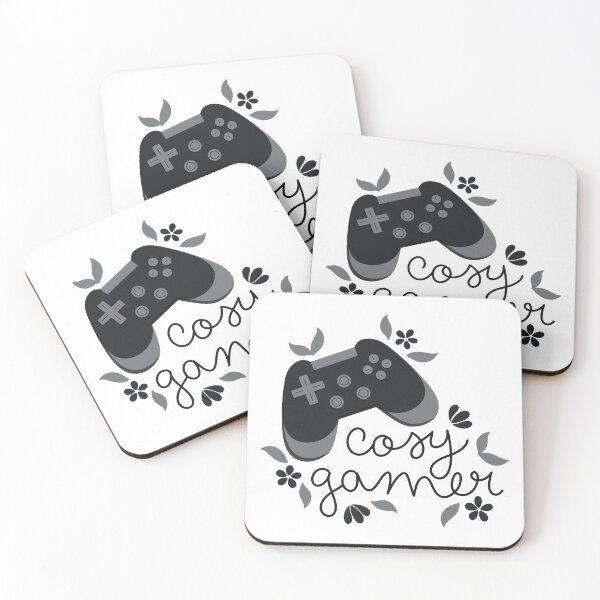 Item preview, Cosy Gamer Black Game Controller with Flowers designed and sold by winterpumpkin.