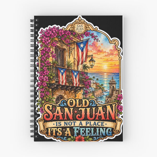 Item preview, Old San Juan Puerto Rico Flag Sunset Watercolor Art designed and sold by No Limits T-Shirts.