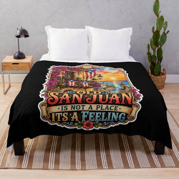 Item preview, Old San Juan Puerto Rico Flag Sunset Watercolor Art designed and sold by No Limits T-Shirts.