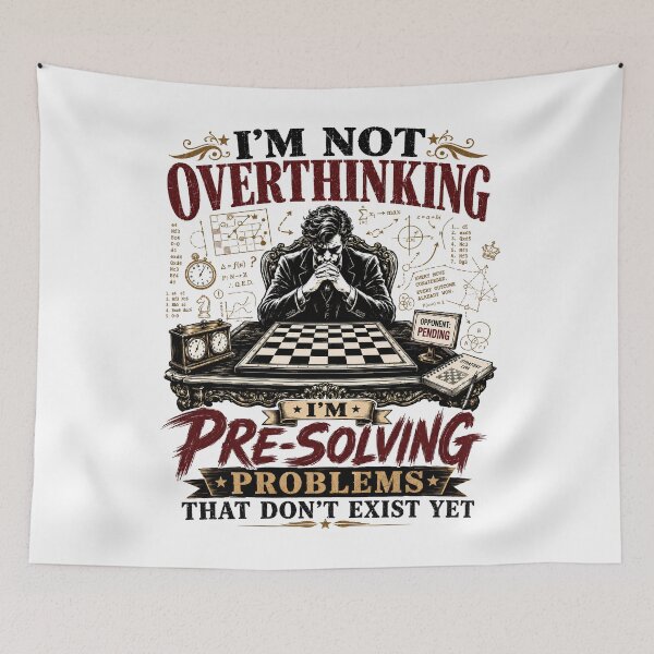 Item preview, I'm Not Overthinking I'm Pre-Solving Problems That Don't Exist Yet Funny Retro Design designed and sold by get55shirt.