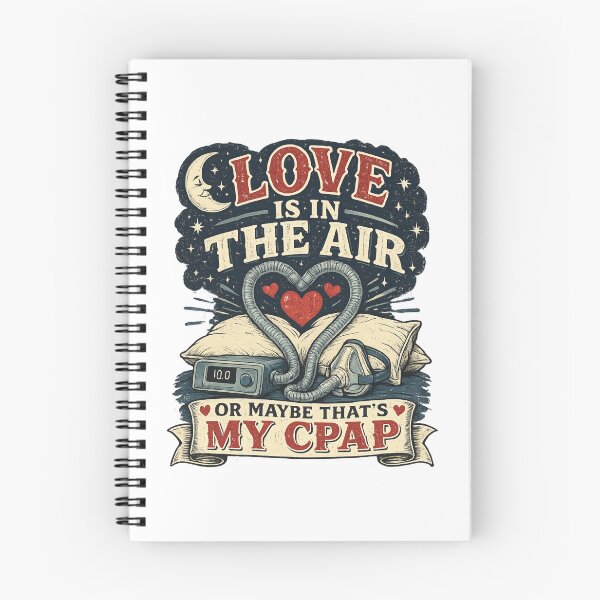 Item preview, Love Is in the Air or Maybe That's My CPAP Funny Design | Vintage CPAP Romance | Sleep Apnea Humor | Still Got It Collection designed and sold by SoulThread Studio.