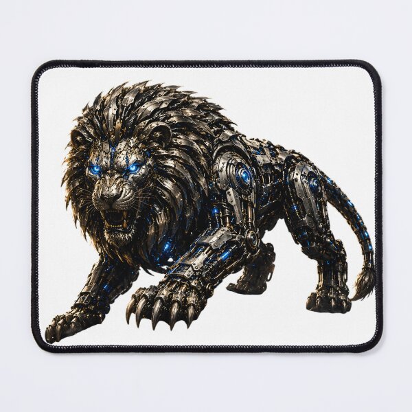 Item preview, Steel Lion Masterpiece | Ultimate Mechanical Lion | Premium Cyber King Beast Art designed and sold by SteelCoat Studio.