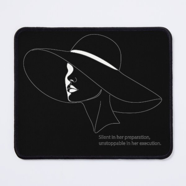 Item preview, "Silent In Her Preparation" Line Art Woman Graphic - Unstoppable Female Empowerment - Minimalist Dark Aesthetic designed and sold by BestChoiceService.