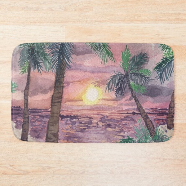 Item preview, Tropical Vibes Beach Sunset Watercolor designed and sold by GreyGnu.
