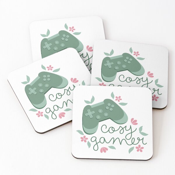 Item preview, Cosy Gamer Green Game Controller with Pink Flowers designed and sold by winterpumpkin.