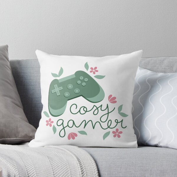 Item preview, Cosy Gamer Green Game Controller with Pink Flowers designed and sold by winterpumpkin.