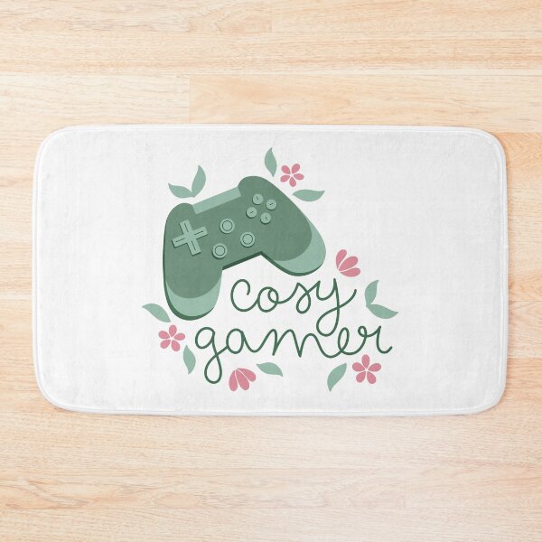 Item preview, Cosy Gamer Green Game Controller with Pink Flowers designed and sold by winterpumpkin.