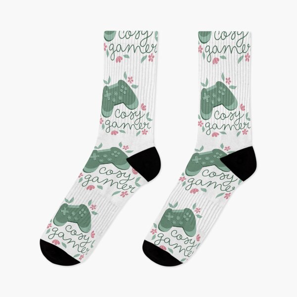 Item preview, Cosy Gamer Green Game Controller with Pink Flowers designed and sold by winterpumpkin.