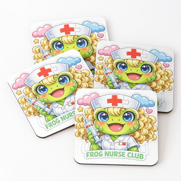 Item preview, Frog Nurse Club – Blonde Kawaii Frog Nurse designed and sold by ARTERAMIX.