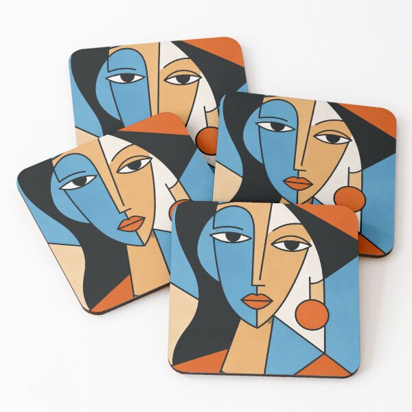 Item preview, Elegant cubist portrait designed and sold by BlueBerry45.