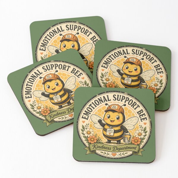 Item preview, Emotional Support Bee Kindness Department Cute Vintage Honey Bee T-Shirt | Retro Bee Lover Gift designed and sold by  MAD's Recreation Studio.