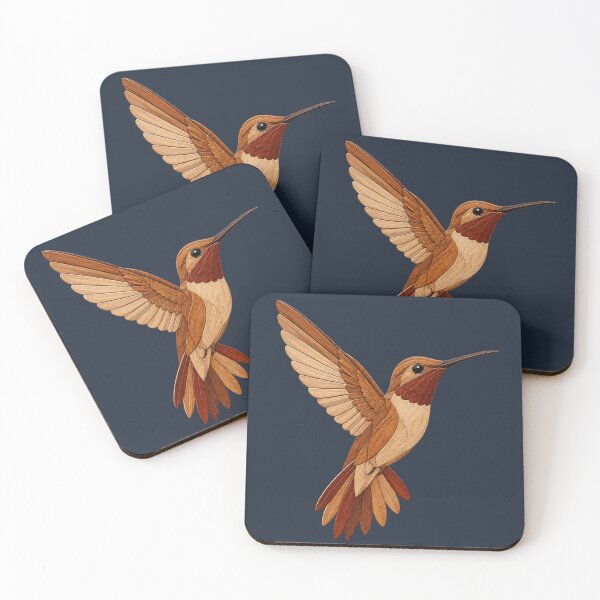 Item preview, Hummingbird in Wooden Marquetry designed and sold by LaJacke.