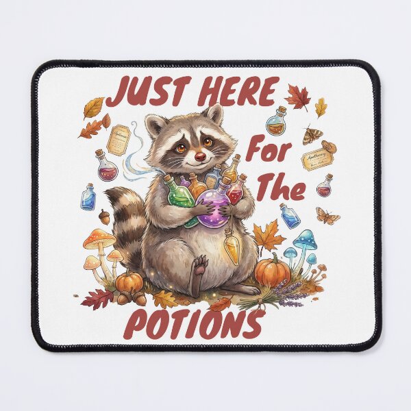 Item preview, Just Here for the Potions Funny Witch Raccoon designed and sold by DewCreates.