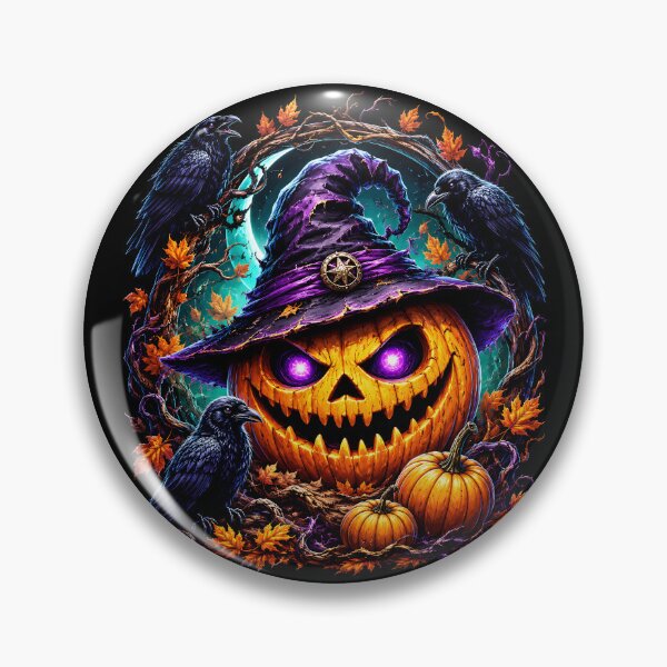 Item preview, Haunted Witch Pumpkin with Ravens designed and sold by Victor Shadehorn.
