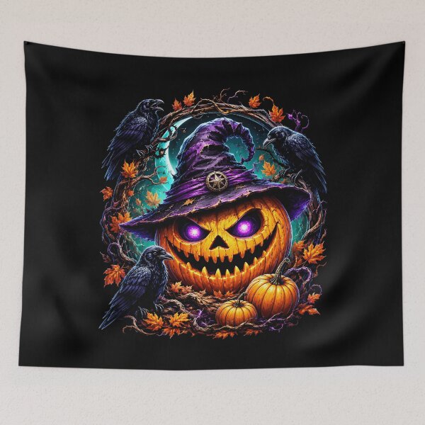 Item preview, Haunted Witch Pumpkin with Ravens designed and sold by Victor Shadehorn.
