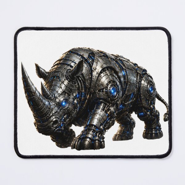 Item preview, Steel Rhino Masterpiece | Ultimate Mechanical Rhinoceros | Premium Cyber Tank Beast Art designed and sold by SteelCoat Studio.