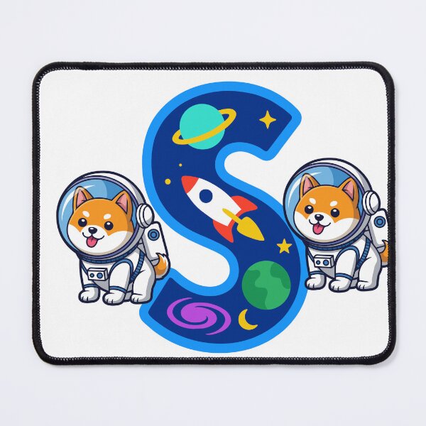 Item preview, Letter S Space Dog Monogram — Astronaut Puppy Initial Gift designed and sold by BoldcreationsM.