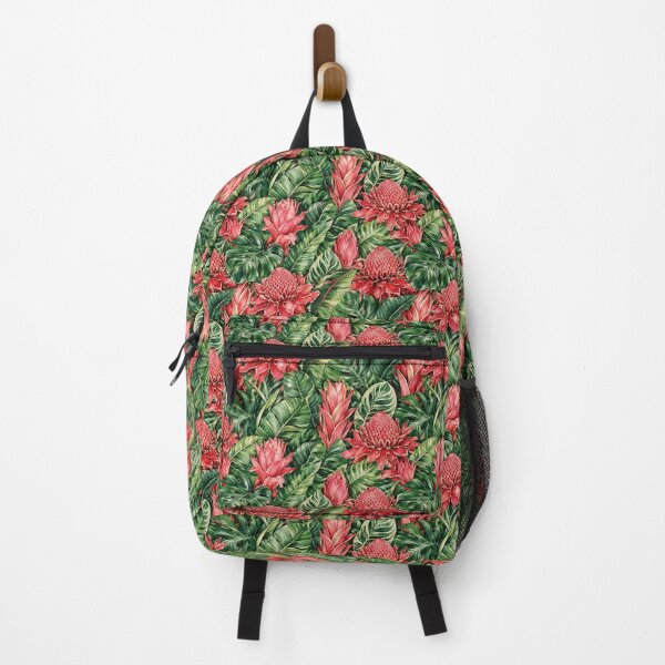 Item preview, Torch Ginger Maximalist Dense Tropical Seamless Pattern designed and sold by Inkworksbyshery.