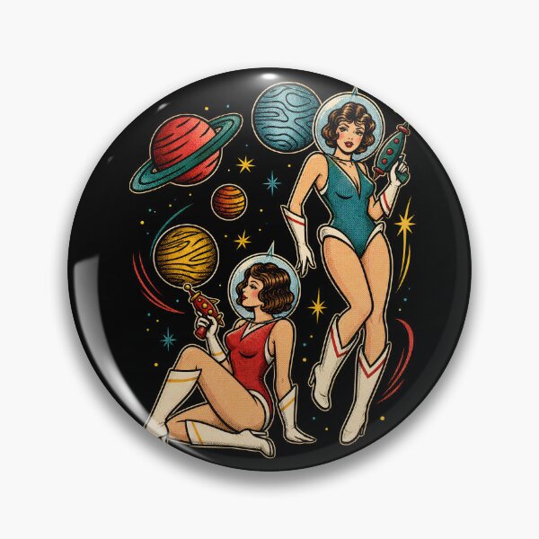 Item preview, Retro Space Pin-Up Rocket Girls designed and sold by Victor Shadehorn.
