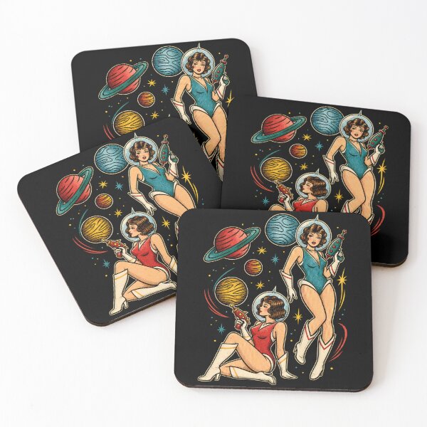 Item preview, Retro Space Pin-Up Rocket Girls designed and sold by Victor Shadehorn.