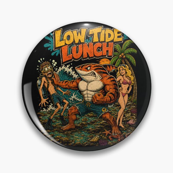 Item preview, Low Tide Lunch Shark Muscle Beach Chaos designed and sold by Victor Shadehorn.