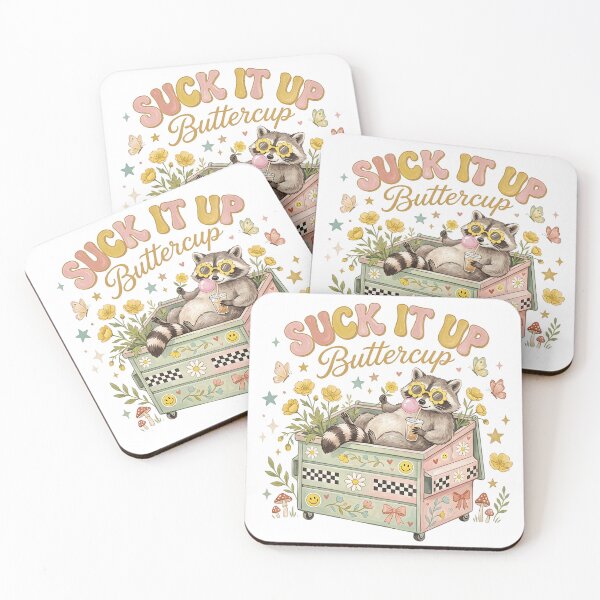 Item preview, Suck It Up Buttercup Funny Trash Panda Raccoon designed and sold by DewCreates.