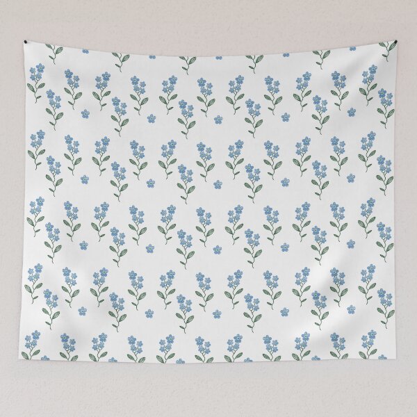 Item preview, Blue beaded floral designed and sold by ALNMD.